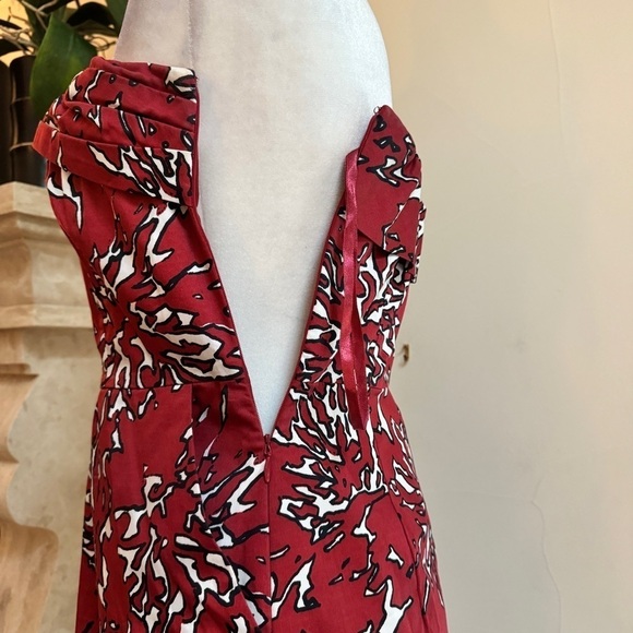 The Limited Red Coral Animal Print Strapless Mini Womens Size 8 Pockets Beach - Picture 8 of 16